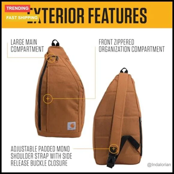 Durable Sling Crossbody Backpack Water Resistant Tablet Sleeve Adjustable Strap